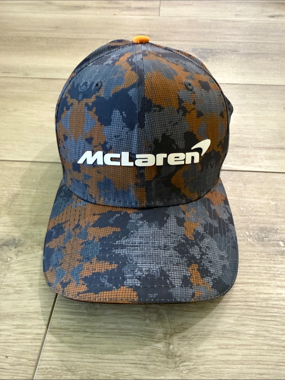 Men's Camo McLaren Baseball Cap - gray and orange